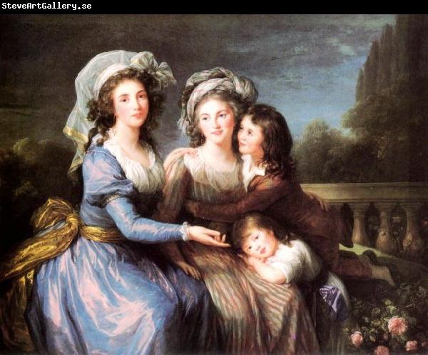 Charles Lebrun Marquise de Roug with Her Sons Alexis and Adrien